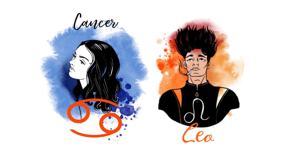 Cancer Woman and Leo Man