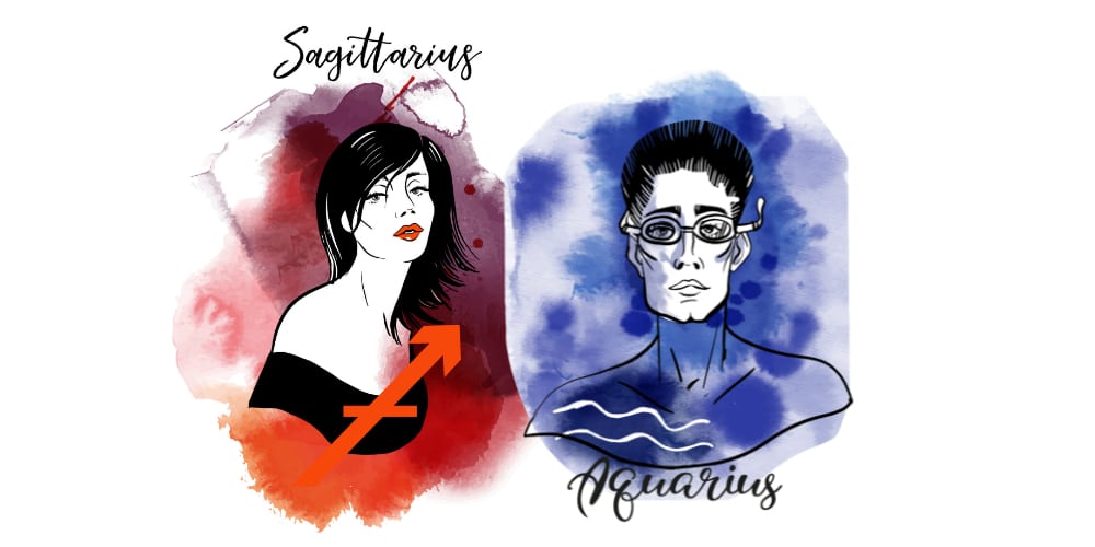 Sagittarius Woman and Aquarius Man