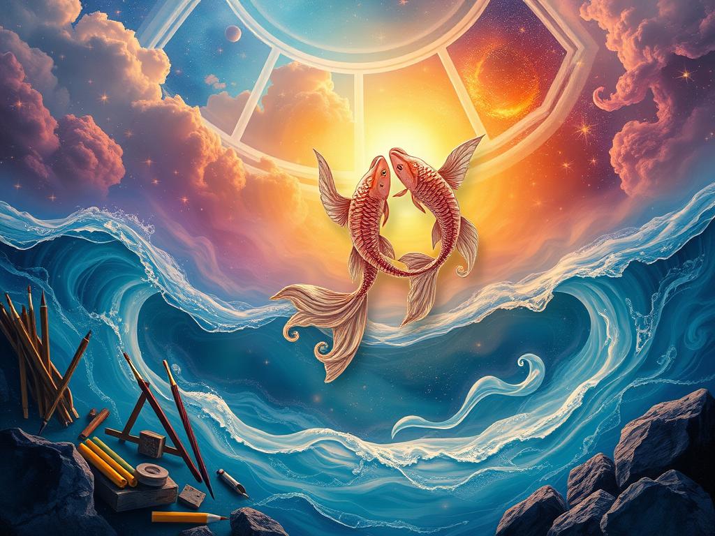 Pisces sun 5th house emblematic of artistic intuition and energy