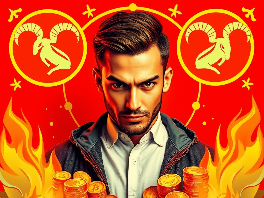 fiery financial drive in Aries