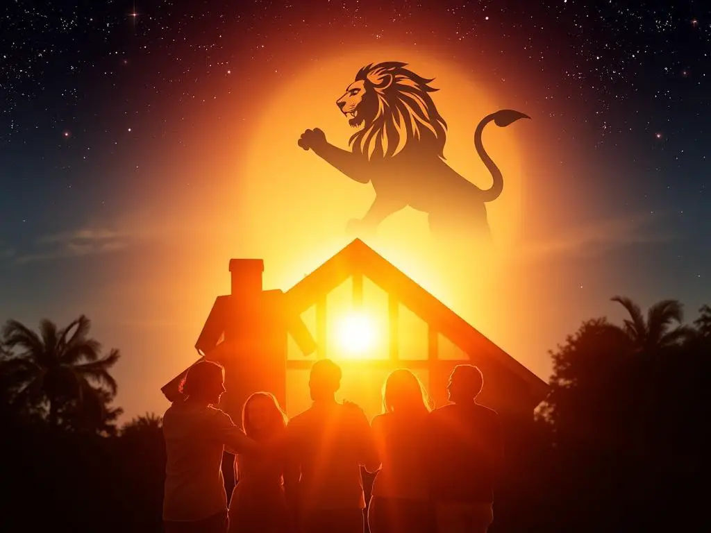 Ciel en Lion dans la 4ème maison