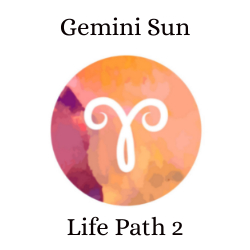 Gemini Sun with Life Path 2